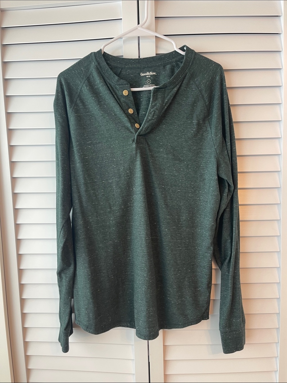 Goodfellow & Co Men's Forest Green Long-Sleeve Henley